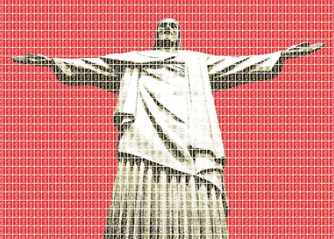 Christ the Redeemer - red Digital Art by Gary Hogben - Pixels