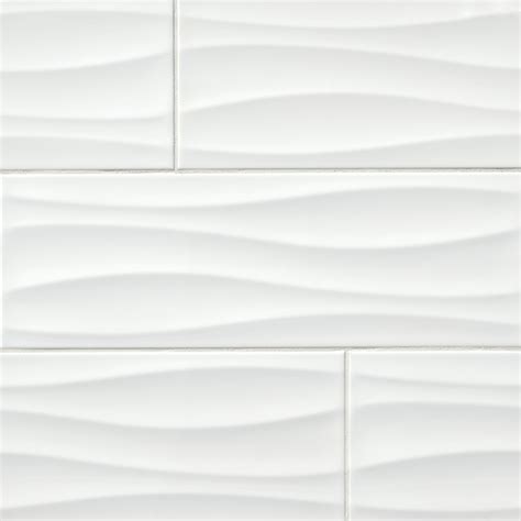 Blanco Waves Ceramic Wall Tile - 8 x 24 in. - The Tile Shop