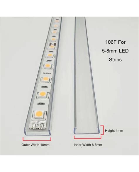 Clear Plastic LED Channel For Strip Lights