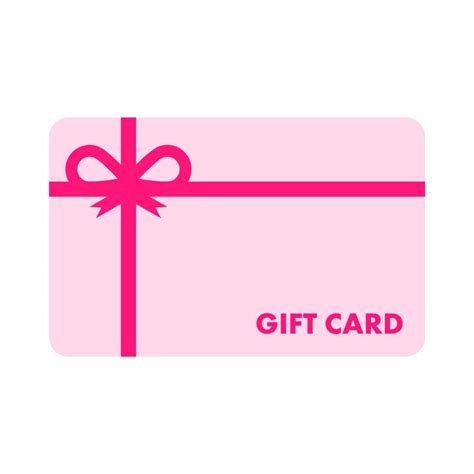 a pink gift card with a bow on it