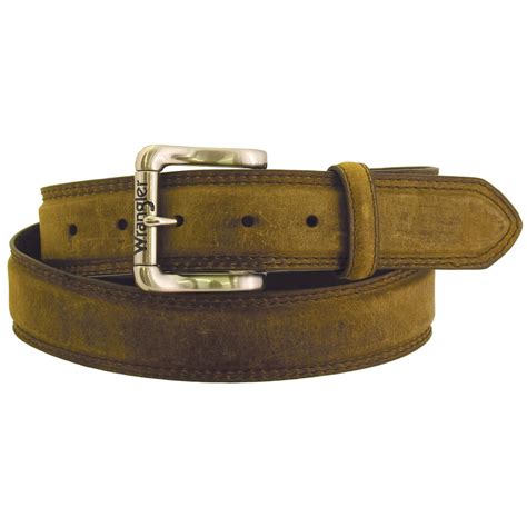 Wrangler Rugged Wear Men's Leather Belt, Decorative Edge - 666213 ...