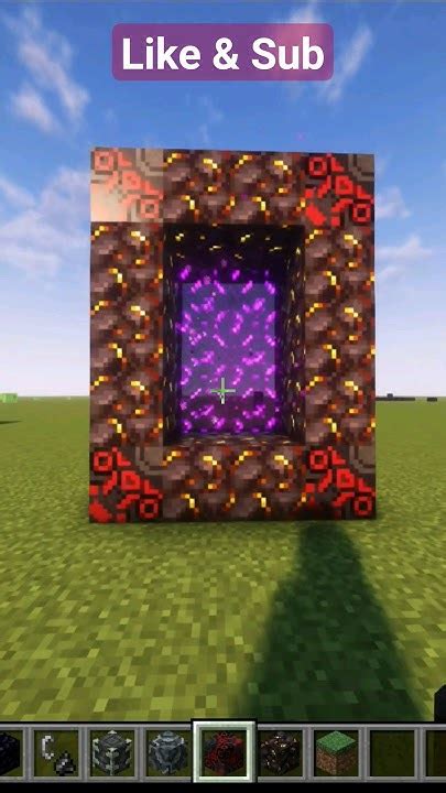 Minecraft Gilded Blackstone and Nether Portal #shorts - YouTube