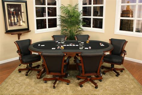 High Stakes 7 Piece Set by American Heritage Billiards | Game table and chairs, Rattan dining ...