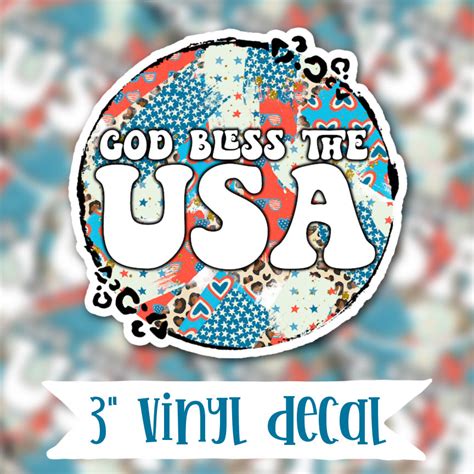 V85 God Bless USA - Vinyl Sticker Decal – Krafty Korner Supplies