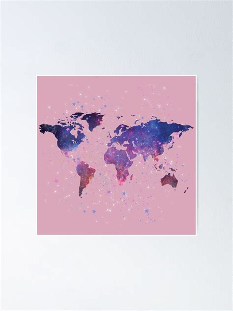 "Cute world map" Poster for Sale by Aya-salah123 | Redbubble