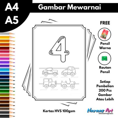 Jual Gambar Mewarnai Angka 1 - 10 Aktivitas Anak TK SD PAUD Gambar Sketsa - A5 - Jakarta Timur ...