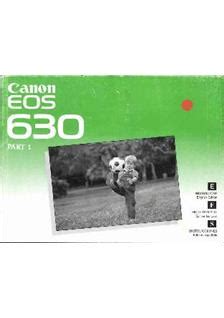 Canon EOS 630 Printed Manual