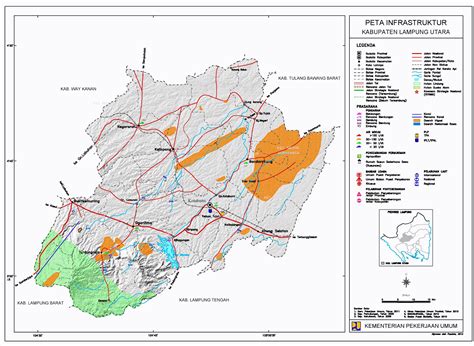 Peta Kabupaten Lampung Utara