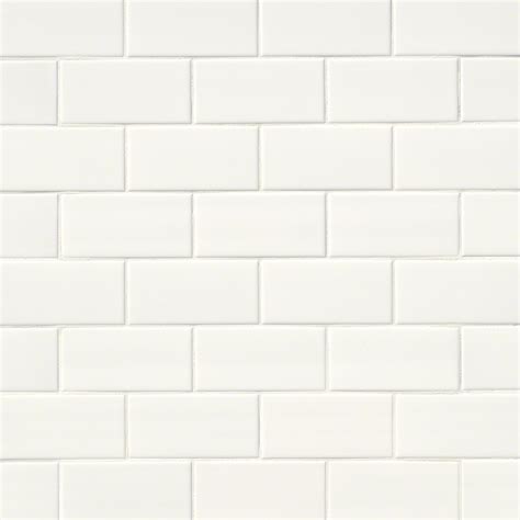 White Ceramic Subway Tile 3x6 - MSI Backsplash Tile