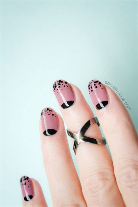 Reverse French Manicure With A Twist | French manicure, Elegant nail ...