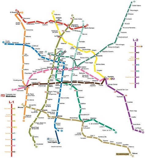 Mexico City Metro map