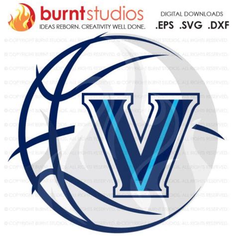 Digital File, Villanova Logo with Basketball, NCAA, Villanova Wildcats ...