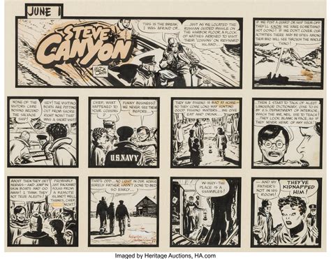 Milton Caniff Steve Canyon Sunday Comic Strip Original Art dated | Lot #93479 | Heritage Auctions