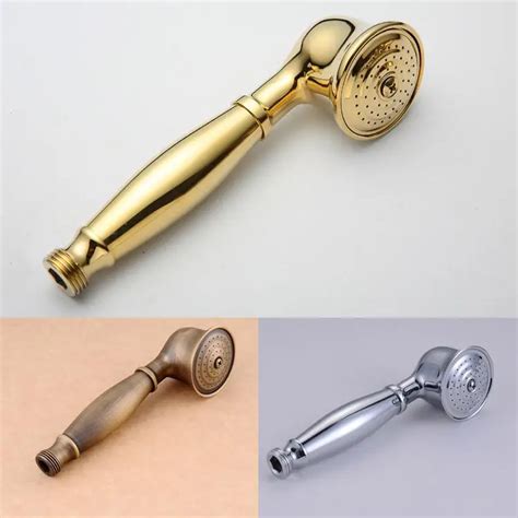 golden antique silver brass hand shower head-in Shower Heads from Home ...