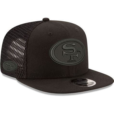 Men's San Francisco 49ers New Era Black Mesh Fresh Tonal 9FIFTY ...