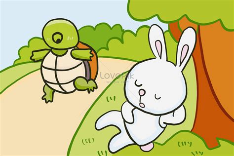 Tortoise and rabbit race illustration image_picture free download ...