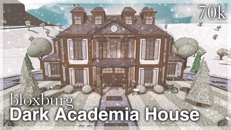 Bloxburg - Dark Academia House Speedbuild (exterior) - YouTube