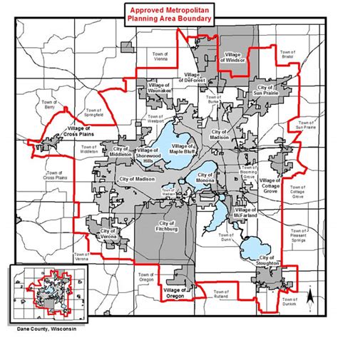 Planning Area Map - Greater Madison MPO - City of Madison, Wisconsin