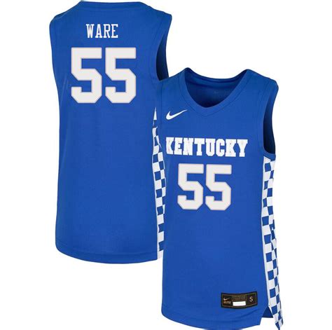 Men #55 Lance Ware Kentucky Wildcats College Basketball Jerseys Sale-Blue