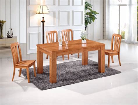 Factory direct oak dining tables and chairs with a turntable table solid wood dining table and ...