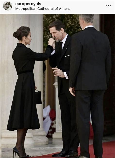 Princess anne looks sombre as she attends king constantine s funeral in athens with european ...