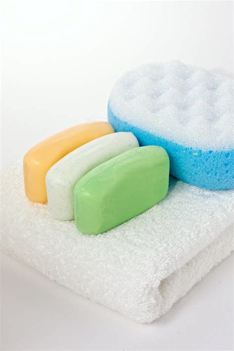 Color soap bars on fluffy white towel | Three soap bars of s… | Flickr