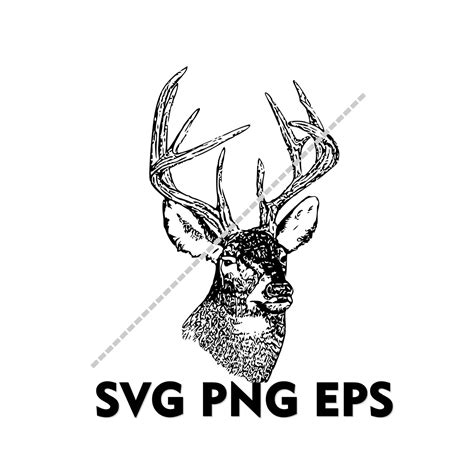 Whitetail Deer Head SVG PNG EPS - Etsy