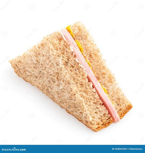 Triangle Sandwich With Ham, Cheese And Vegetables Royalty-Free Stock ...