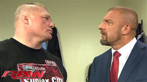 Brock Lesnar and Triple H cross paths in a tense backstage encounter ...