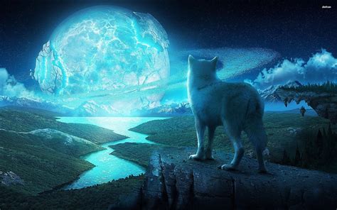 Wolf And Moon Wallpapers - Wallpaper Cave