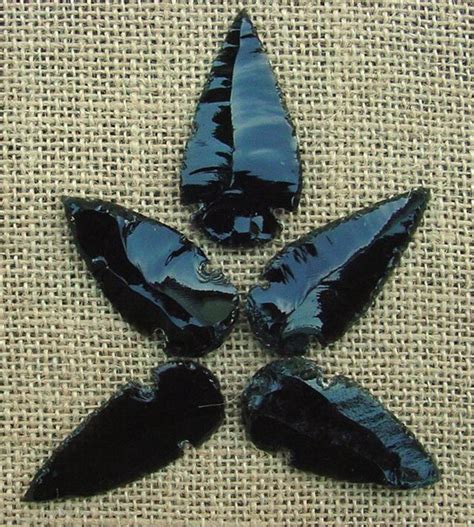 Obsidian Arrowheads Spearheads