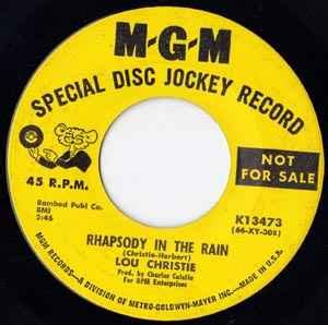 Lou Christie – Rhapsody In The Rain / Trapeze (1966, Vinyl) - Discogs