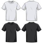 T-shirts front, half-turned and back. Stock Vector Image by ©khvost #1070126