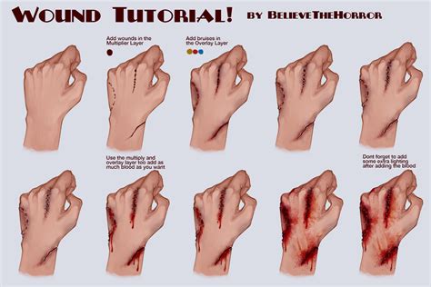 Wound Tutorial by FleshQB on DeviantArt