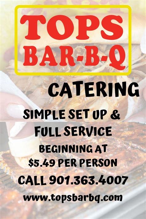 Online Menu of Tops Bar-B-Q Restaurant, Memphis, Tennessee, 38114 - Zmenu