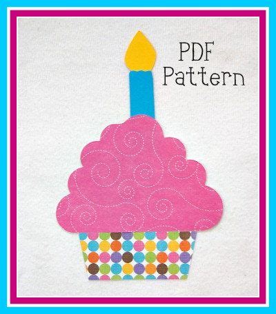 Birthday Cupcake Template Printable Cupcake Template, Cake Templates ...