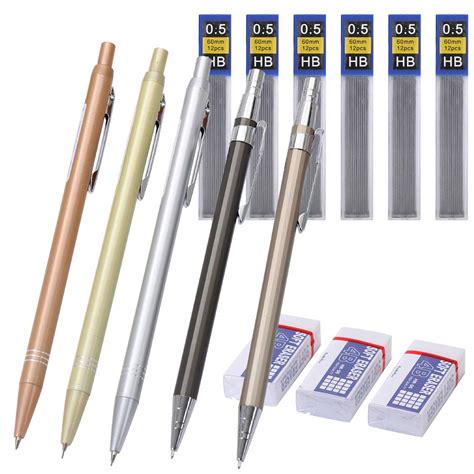 Buy Mechanical Pencil 0.5 Mechanical Pencil Metal Mechanical Pencils 0.5 mm Mechanical Pencil 5 ...