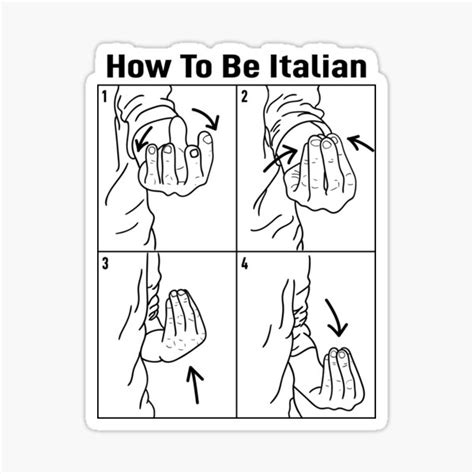 "how to speak italian meme" Sticker for Sale by Jo-oy | Redbubble