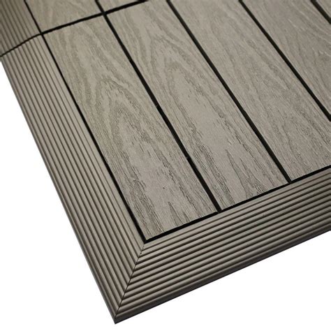 NewTechWood 1/6 ft. x 1 ft. Quick Deck Composite Deck Tile Outside ...