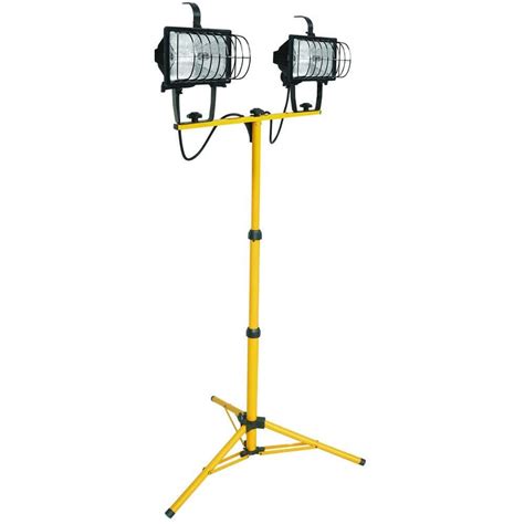 Lithonia Lighting 2-Light Halogen Portable Tripod Stand Work Light-F2/500QTL M2 - The Home Depot