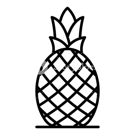 Pineapple Outline Vector at Vectorified.com | Collection of Pineapple ...