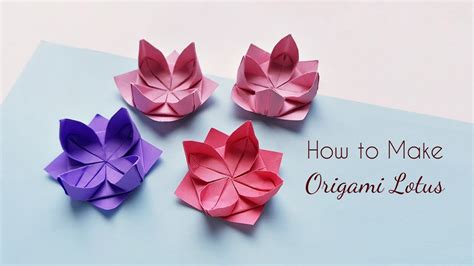 How to Make a Simple Origami Lotus Flower in 4 Minutes - Origami ...