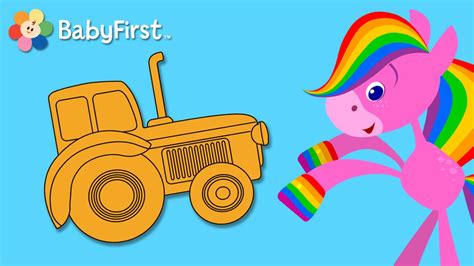 Riding | Coloring and Music | Rainbow Horse | BabyFirst TV - YouTube