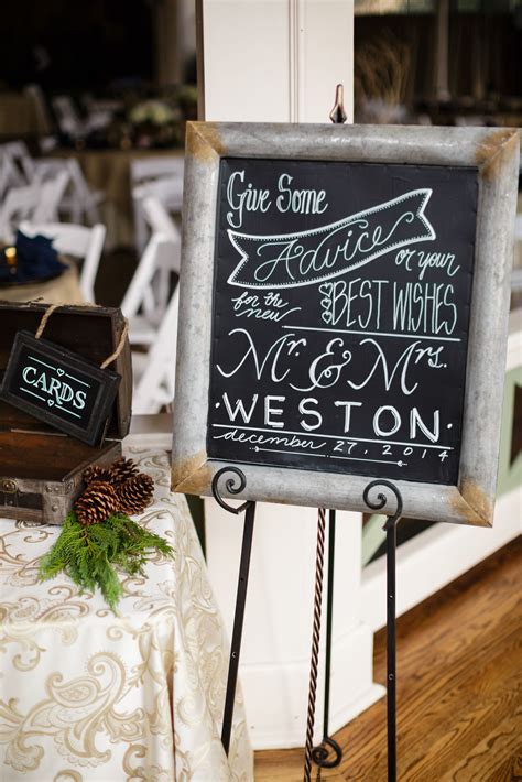 Rustic Chalkboard Wedding Sign