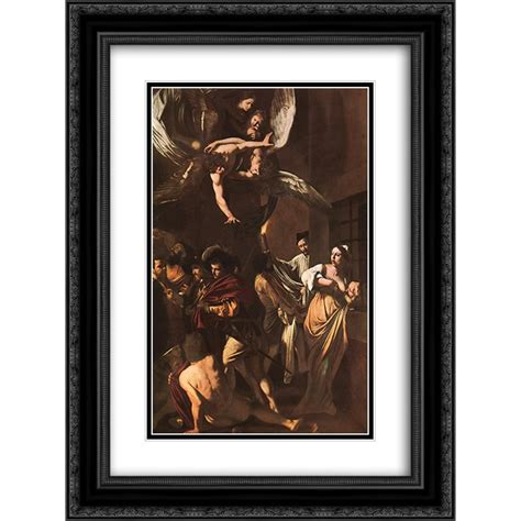 Caravaggio 2x Matted 20x24 Black Ornate Framed Art Print 'The ...