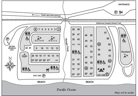 El Capitan State Beach Campground Map | Beach Map