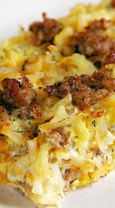 Sausage Hash Brown Breakfast Casserole - Plain Chicken