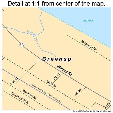 Greenup Kentucky Street Map 2133004