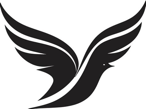 Black Dove Vector Logo with Text and Geometric Background A Sharp and ...