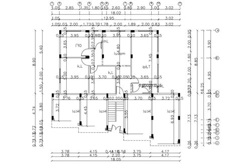 working Drawing Of Residential Building AutoCAD Drawing